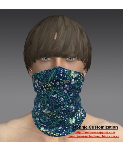  Custom logo seamless face shield, tube bandanas