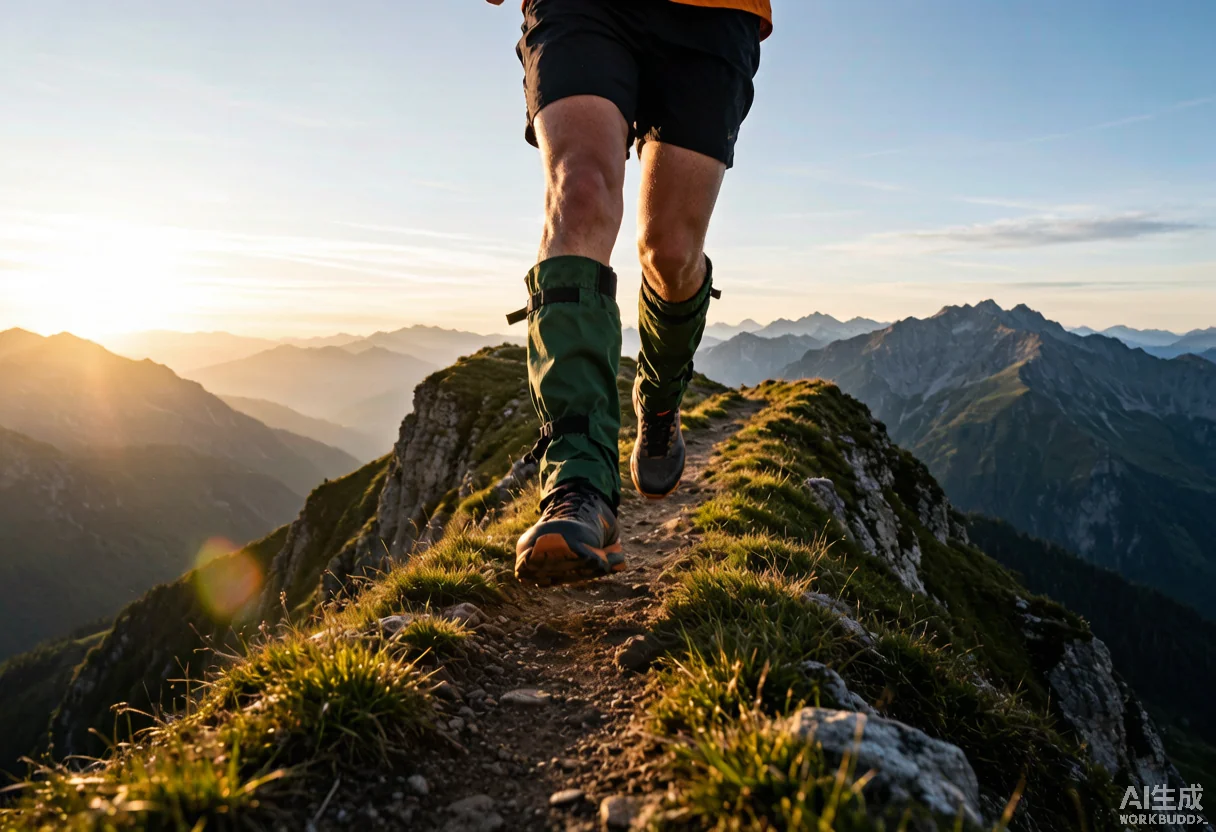 Trail runner on a mountain trail