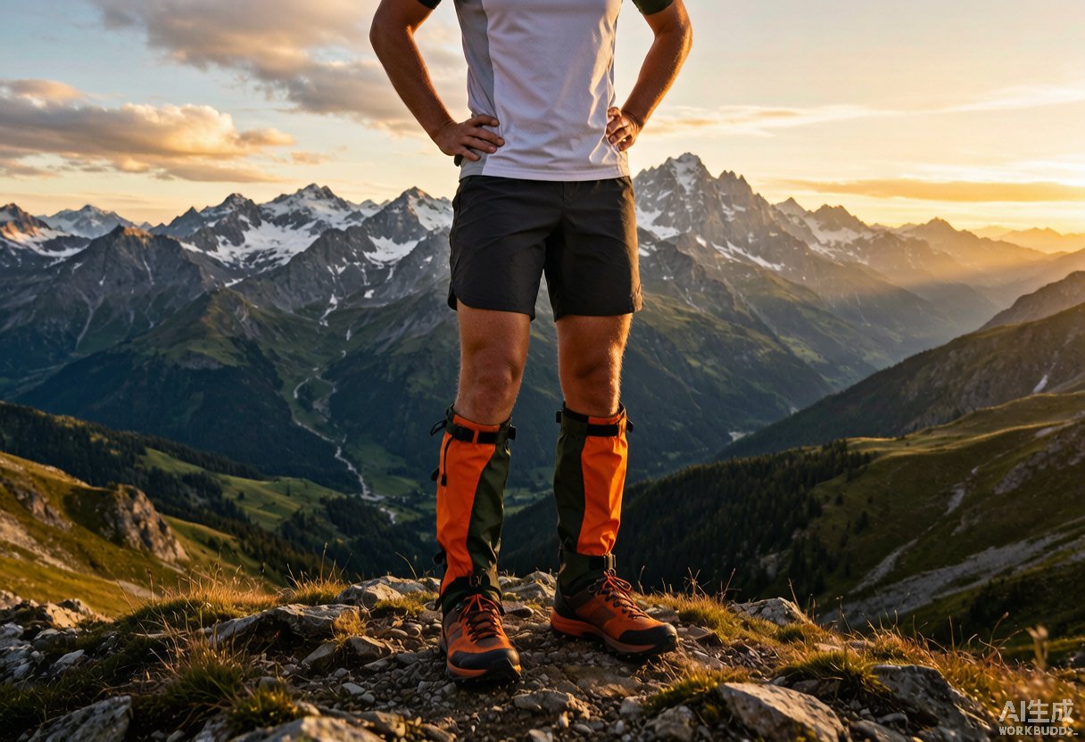 Trail runner on mountain landscape