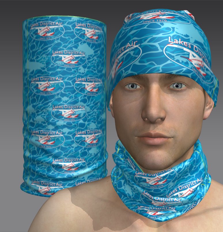 Custom Tube Bandana - Abstract Ripple Pattern