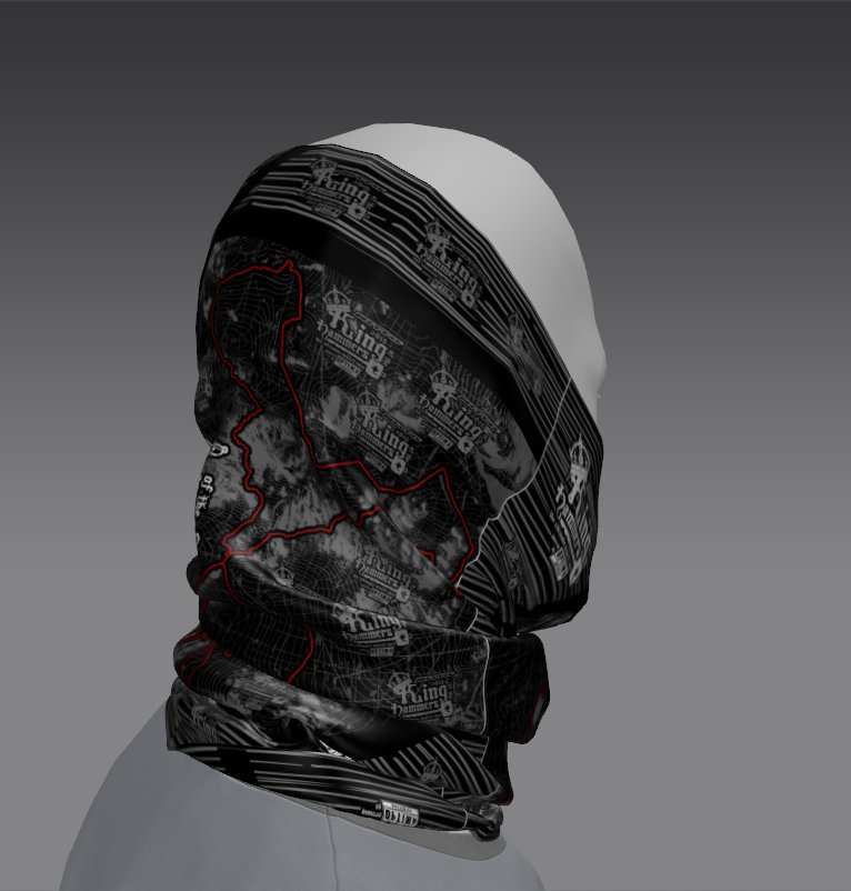 Custom Tube Bandana - Coral Ember