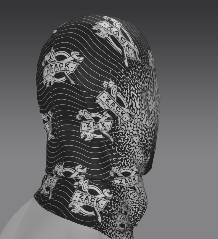 Custom Tube Bandana - Coral Mist Pattern