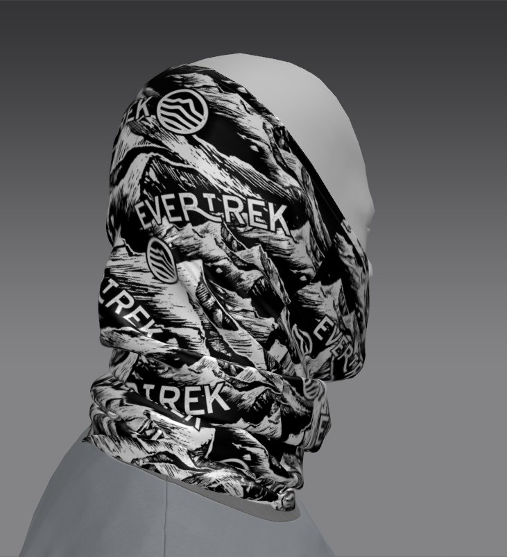 Custom Ivory Oasis Tube Bandana
