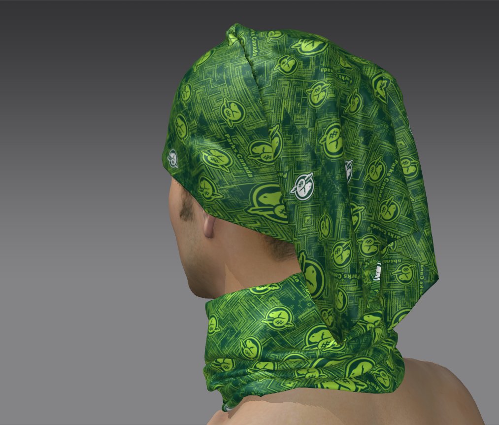 Custom Tube Bandana - Jaguar Glyph Pattern