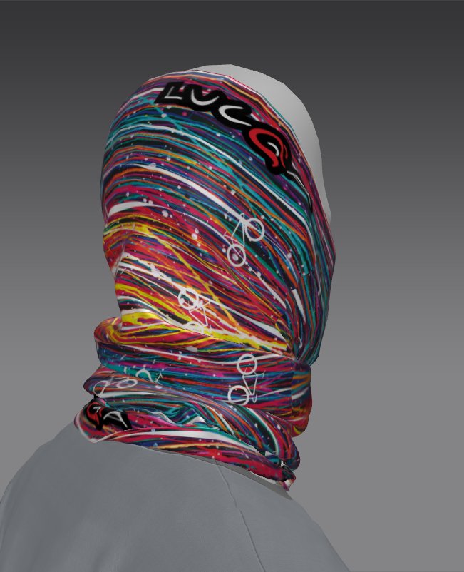 Custom Tube Bandana - Linen Wave Pattern