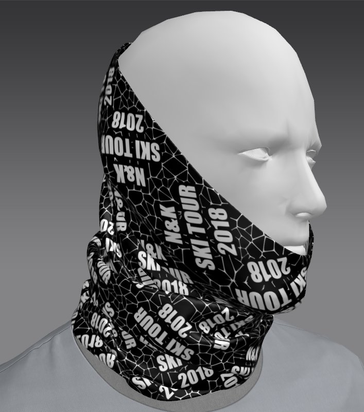 Raven Spiral Custom Tube Bandana