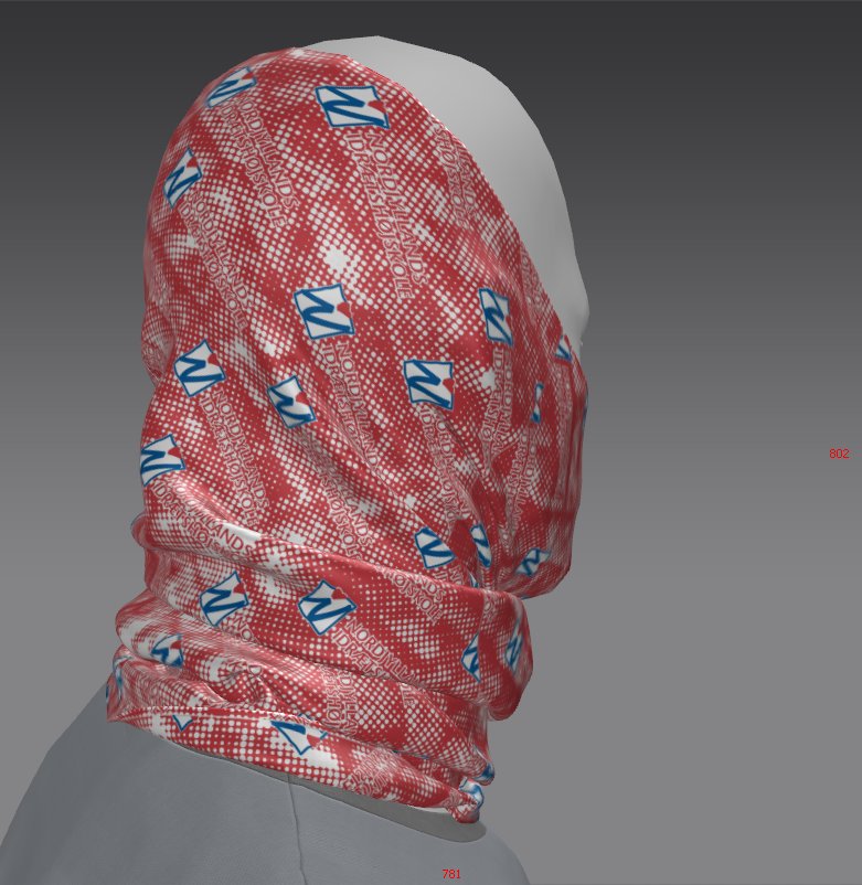 Custom Tube Bandana with Emerald Foam Design