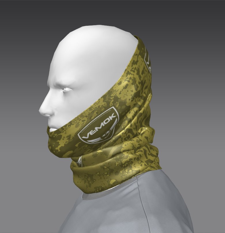Custom Tube Bandana with Fjord Motif Design