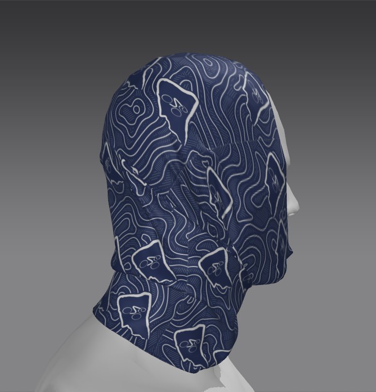 Custom Tube Bandana with Ivory Totem Design