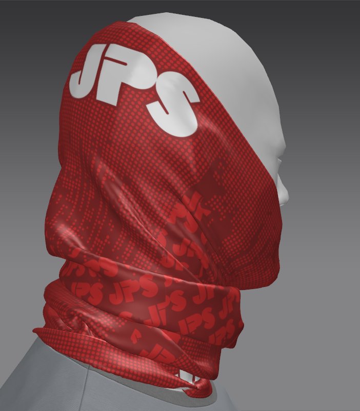 Custom Tube Bandana with Linen Burst Design