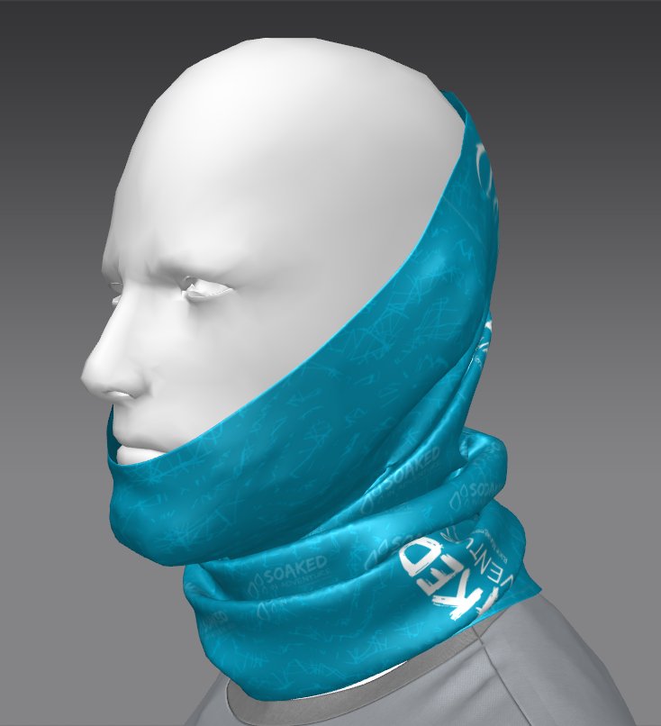 Custom Tube Bandana with Neon Trail Design