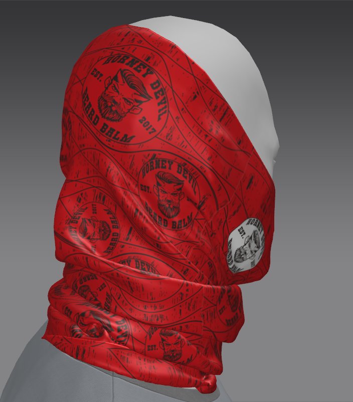 Custom Tube Bandana with Pine Wave Design