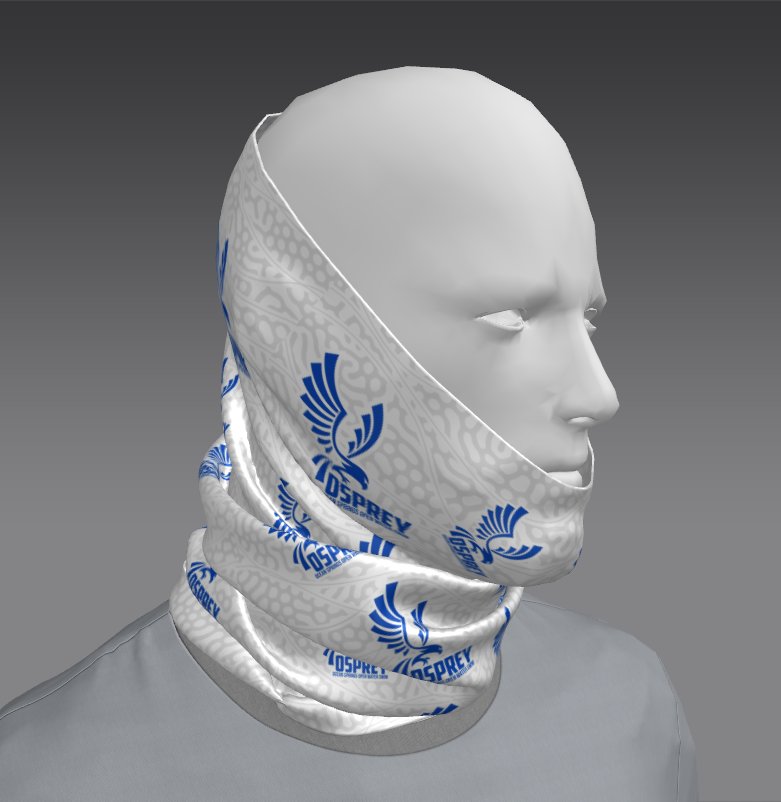 Custom Tube Bandana with Raven Halo Design