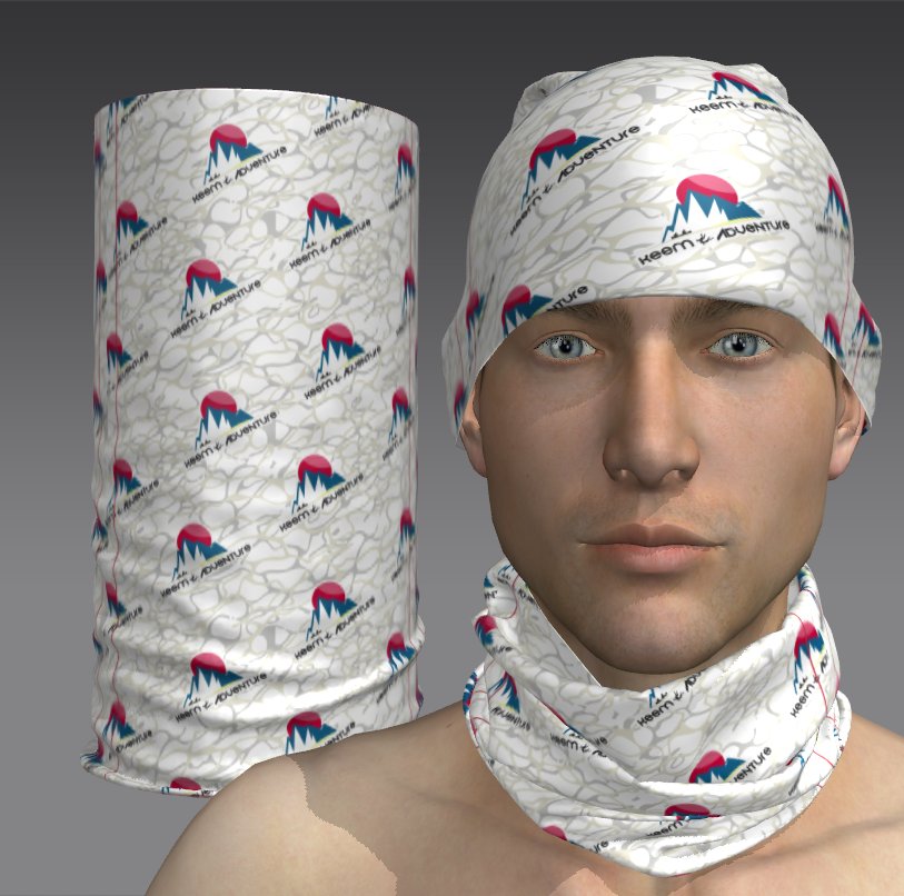 Custom Tube Bandana with Tropical Surge Design