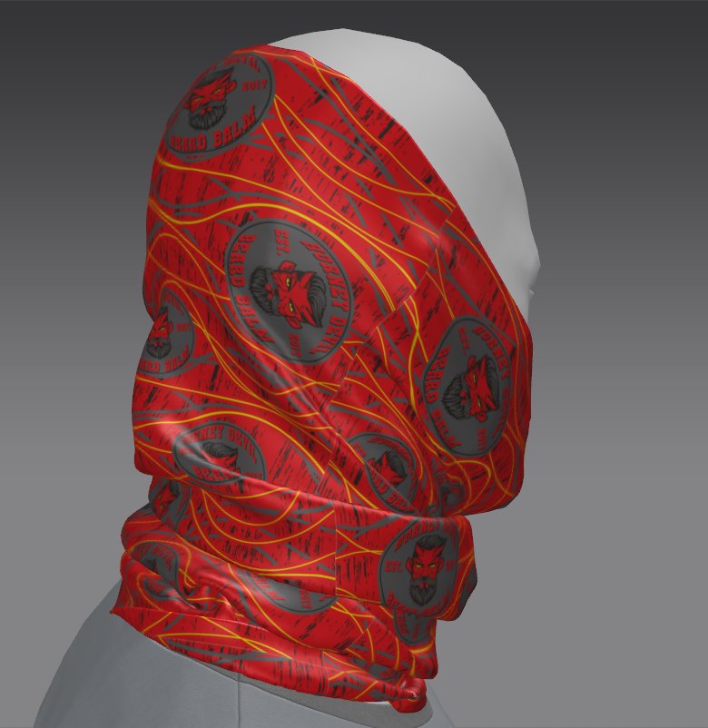 Custom Tube Bandana with Willow Shard Design