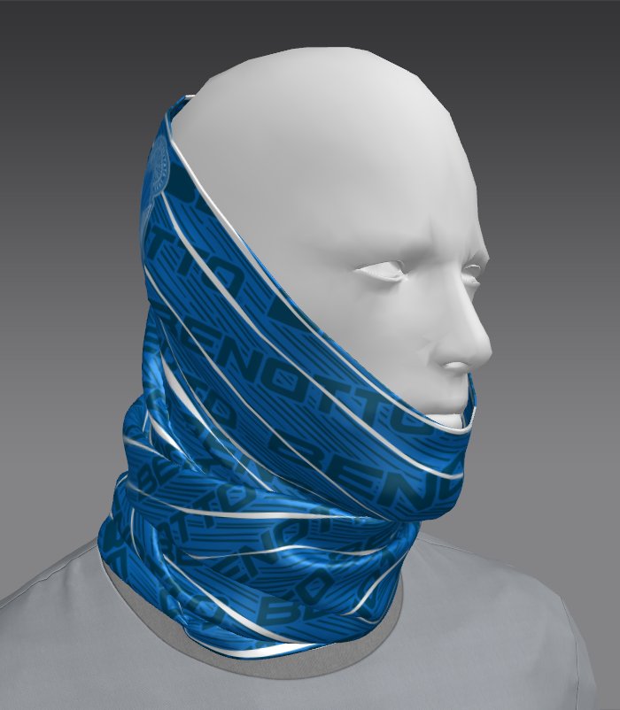 Custom Tube Bandana with Wolf Ripple Design