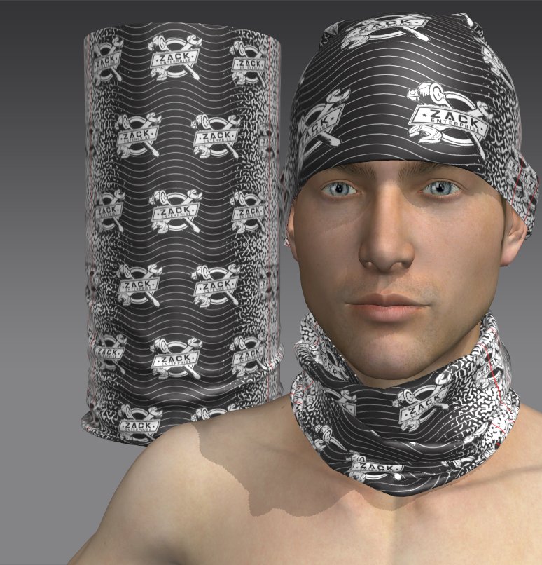 Custom Tube Bandana - Zen Motif Pattern